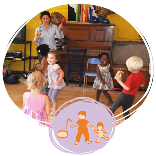 Activités musicales dans les centres aérés pour les enfants de 2 à 4 ans