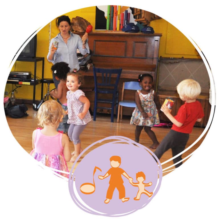 Activités musicales dans les centres aérés pour les enfants de 2 à 4 ans