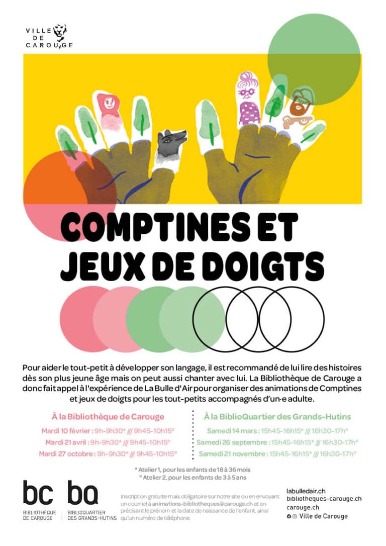 Comptines et jeux de doigts à la Bibliothèque de Carouge